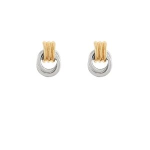 Twotone Door Knocker Earrings